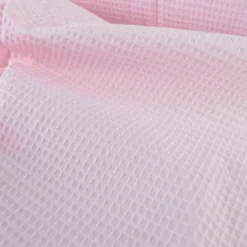 Tissu nid d'abeille rose clair - OEKO TEX