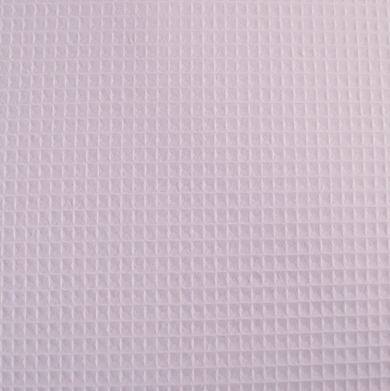 Tissu nid d'abeille rose clair - OEKO TEX