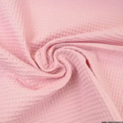Tissu nid d'abeille Rose fanée - OEKO TEX