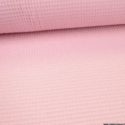 Tissu nid d'abeille Rose fanée - OEKO TEX