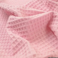 Tissu nid d'abeille Rose fanée - OEKO TEX