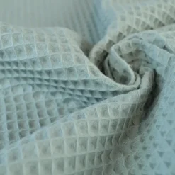 Tissu nid d'abeille Vert de Gris - OEKO TEX