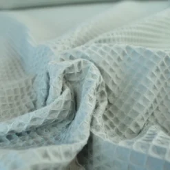 Tissu nid d'abeille Vert de Gris - OEKO TEX