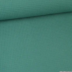 Tissu nid d'abeille vert sapin - OEKO TEX