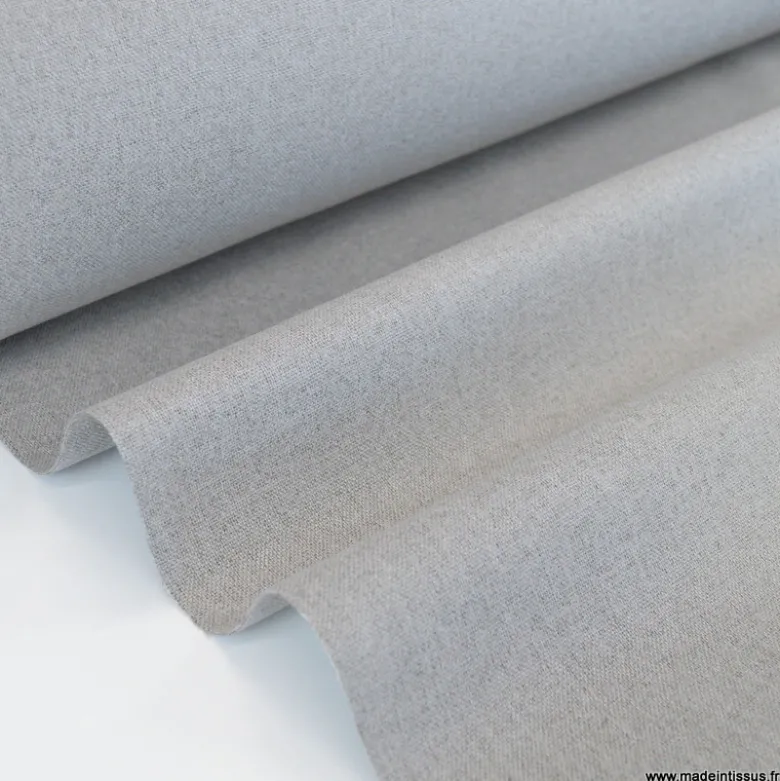 Tissu occultant isolant thermique double face indiana gris