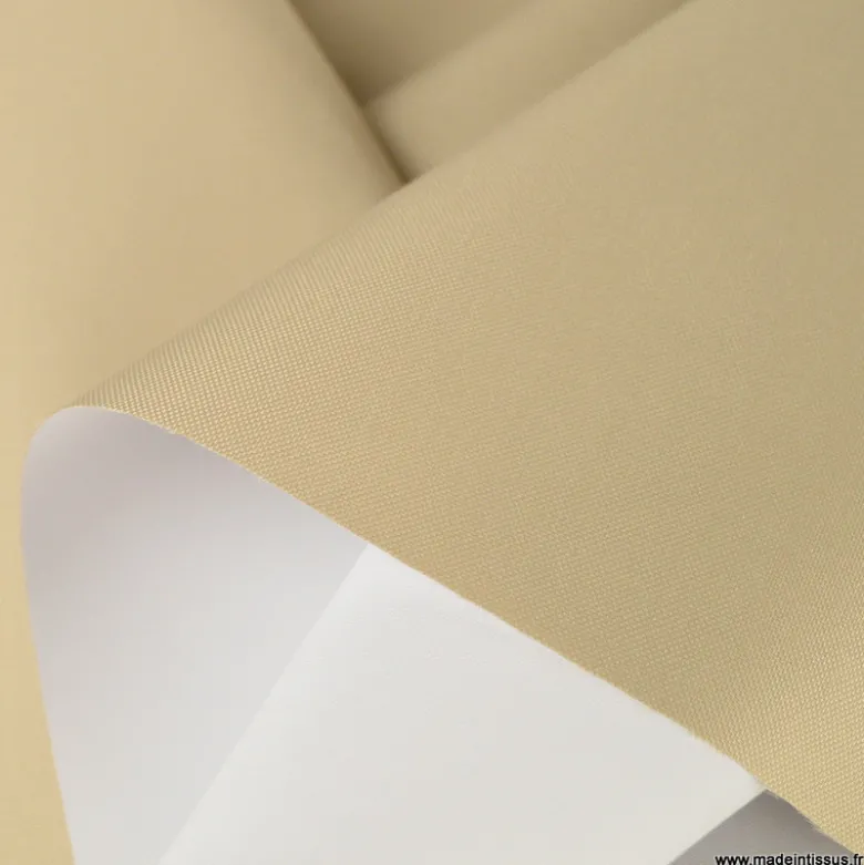 Tissu oxford beige avec menbrane étanche et respirant