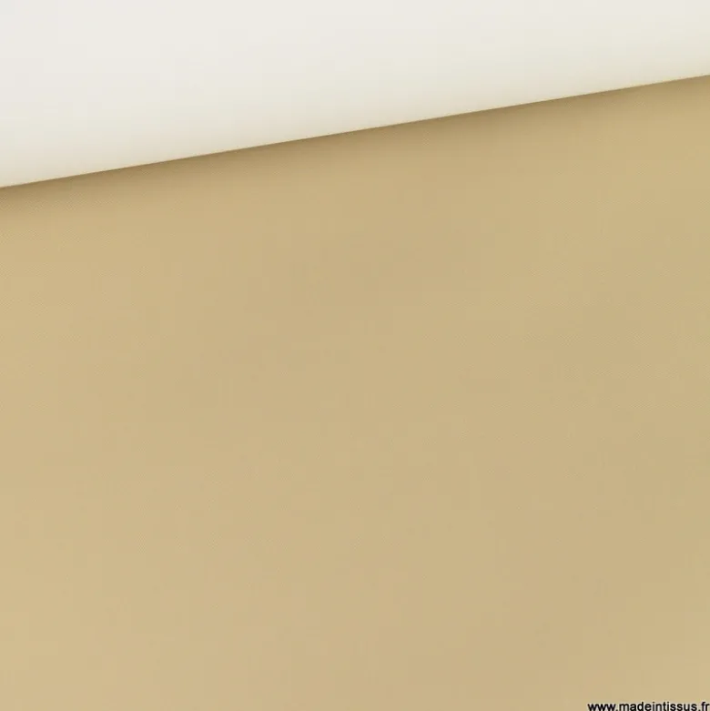 Tissu oxford beige avec menbrane étanche et respirant