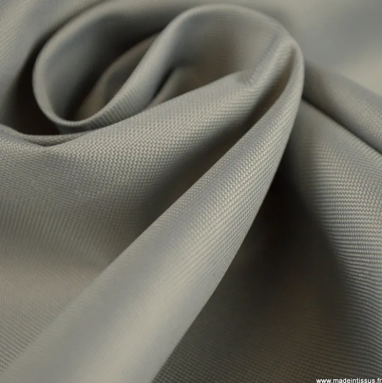 Tissu oxford gris avec menbrane étanche et respirant