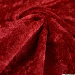 Tissu panne de velours coloris Rouge Hermès