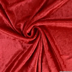 Tissu panne de velours coloris Rouge