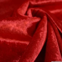 Tissu panne de velours coloris Rouge