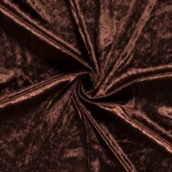 Tissu panne de velours coloris marron foncé