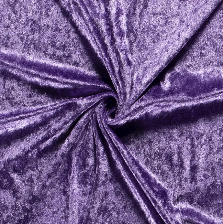 Tissu panne de velours coloris Parme