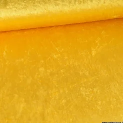 Tissu panne de velours coloris Ocre - jaune