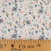Tissu Piqué de coton motifs fleurs grises et beige - OEKO TEX