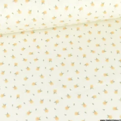 Tissu Piqué de coton motifs petites fleurs - OEKO TEX