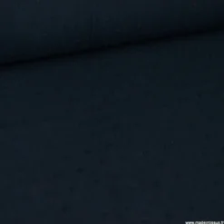 Tissu plumetis voile de coton Noir - OEKO TEX