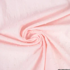 Tissu plumetis voile de coton Rose blush - OEKO TEX