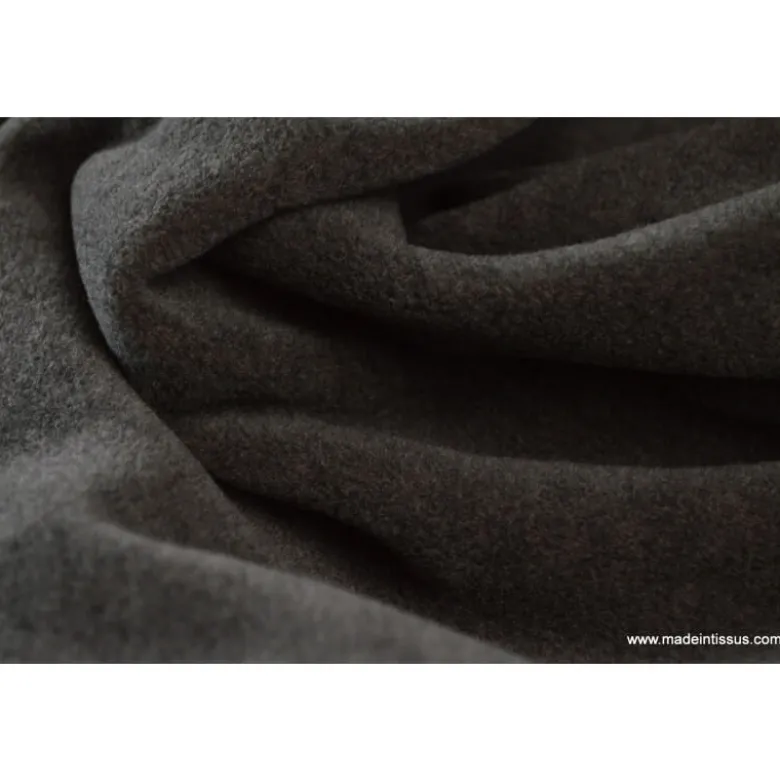 tissu polaire chiné haut de gamme coloris Taupe - OEKO TEX
