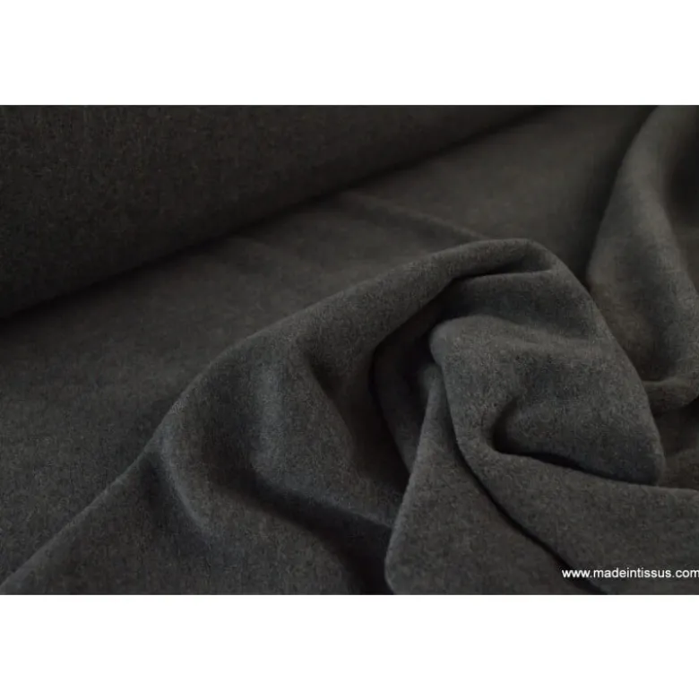 tissu polaire chiné haut de gamme coloris Taupe - OEKO TEX