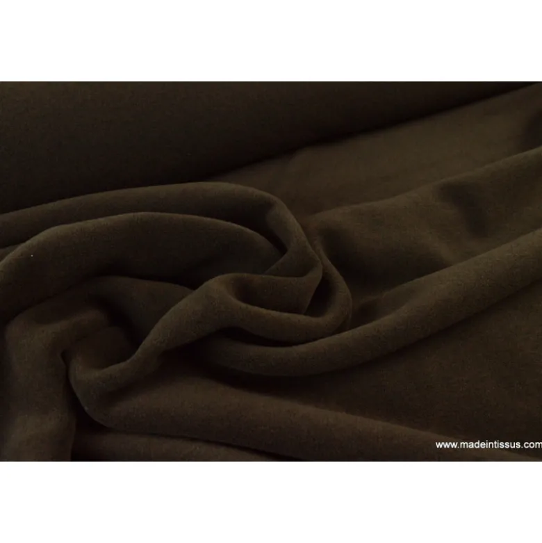tissu polaire chiné haut de gamme coloris choco - OEKO TEX