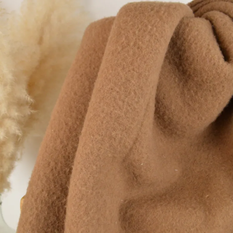 Tissu Polaire 100% laine vierge - Camel