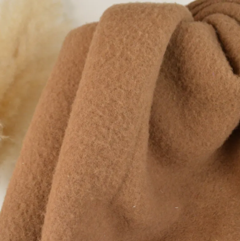 Tissu Polaire 100% laine vierge - Camel