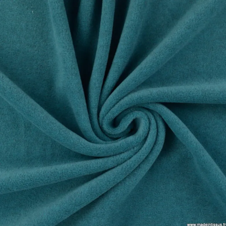 Tissu Polaire Made in France haut de gamme vert canard - OEKO TEX