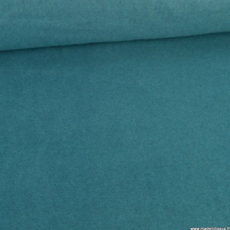 Tissu Polaire Made in France haut de gamme vert canard - OEKO TEX
