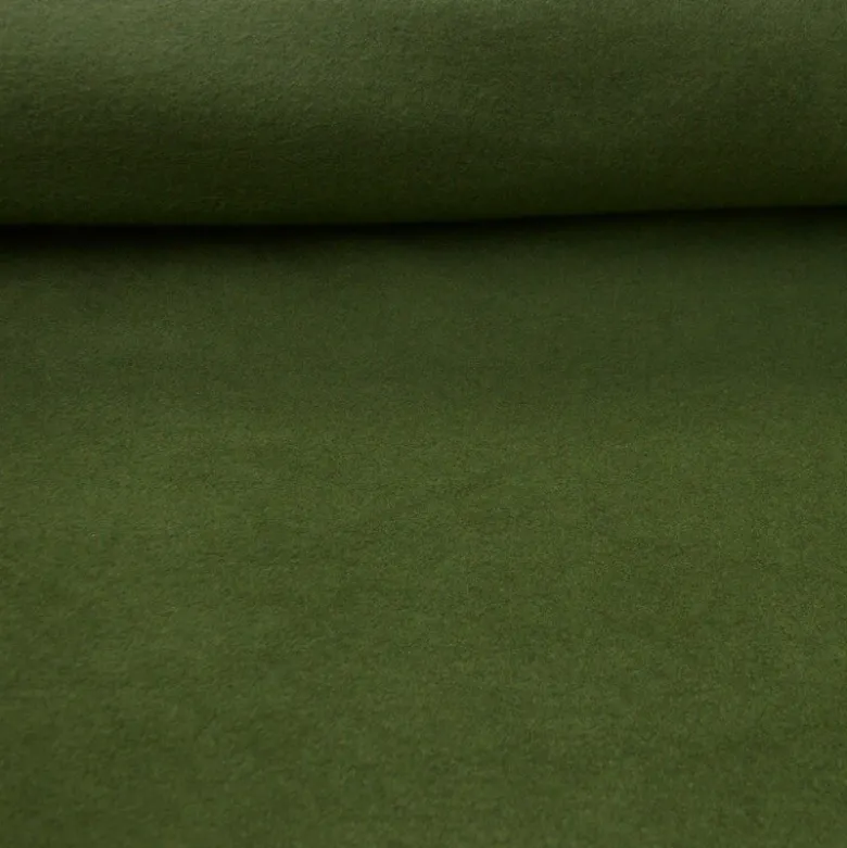 Tissu Polaire Made in France haut de gamme vert sapin - OEKO TEX
