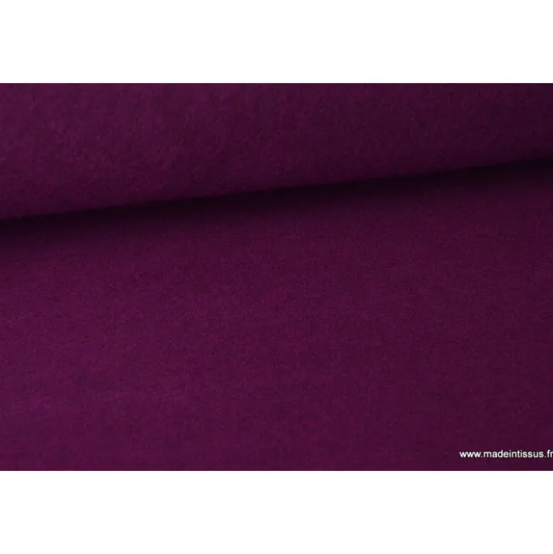 Tissu Polaire Made in France haut de gamme PRUNE - OEKO TEX