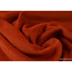 Tissu Polaire Made in France haut de gamme ROUILLE - OEKO TEX