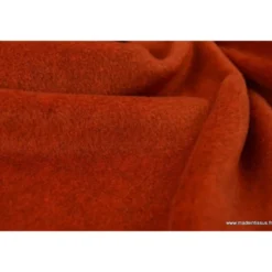 Tissu Polaire Made in France haut de gamme ROUILLE - OEKO TEX