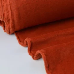 Tissu Polaire Made in France haut de gamme ROUILLE - OEKO TEX