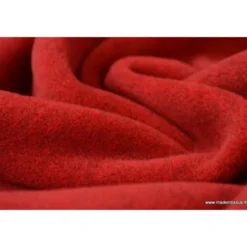 Tissu Polaire Made in France haut de gamme ROUGE CHERRY - OEKO TEX