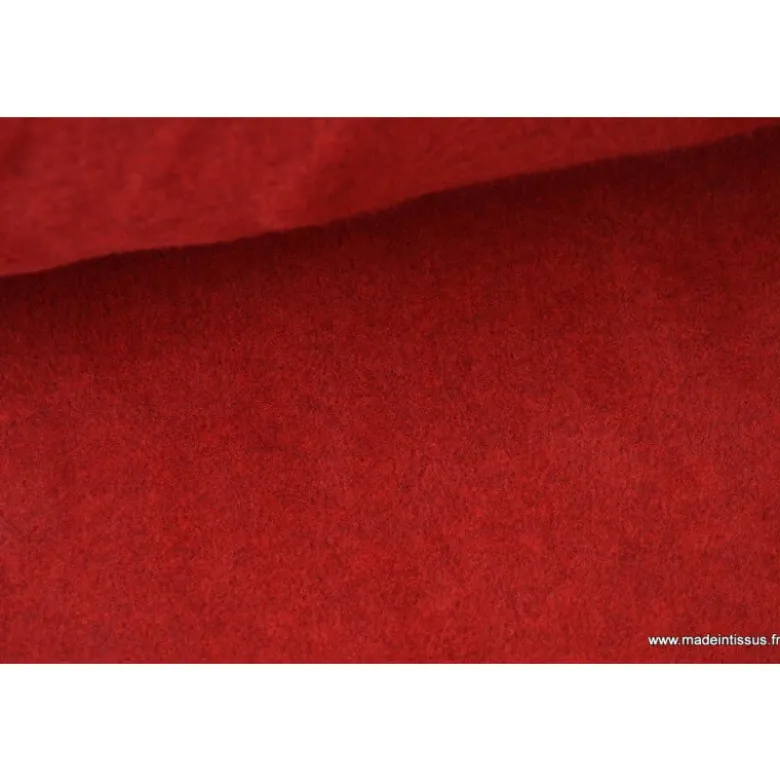 Tissu Polaire Made in France haut de gamme ROUGE CHERRY - OEKO TEX