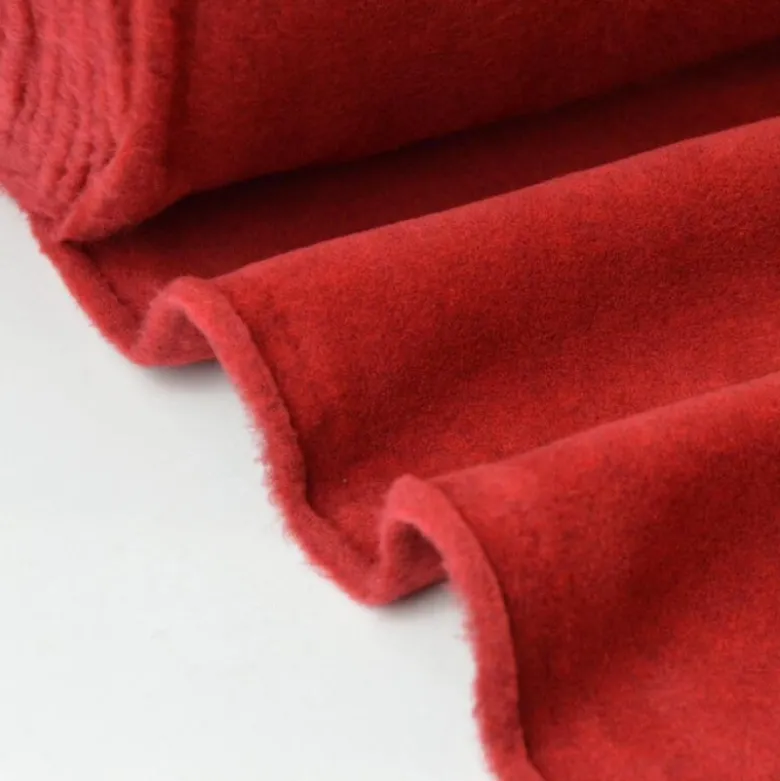 Tissu Polaire Made in France haut de gamme ROUGE CHERRY - OEKO TEX