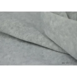 Tissu Polaire Made in France haut de gamme GRIS - OEKO TEX