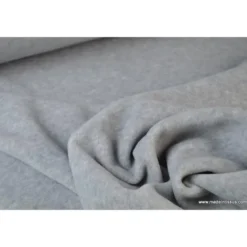 Tissu Polaire Made in France haut de gamme GRIS - OEKO TEX