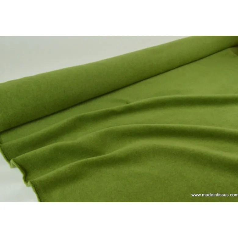 Tissu Polaire Made in France haut de gamme VERT - OEKO TEX