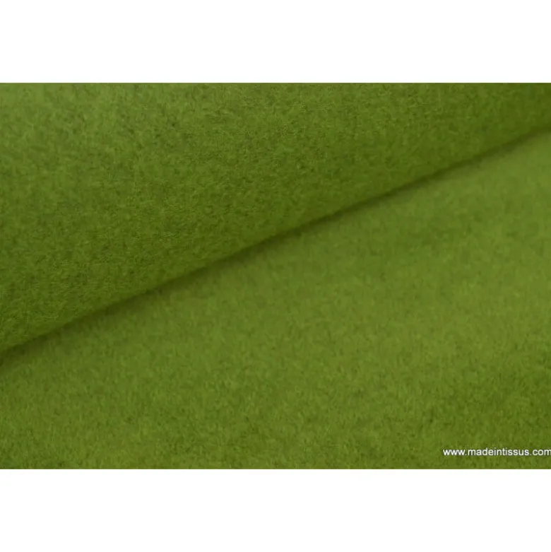 Tissu Polaire Made in France haut de gamme VERT - OEKO TEX