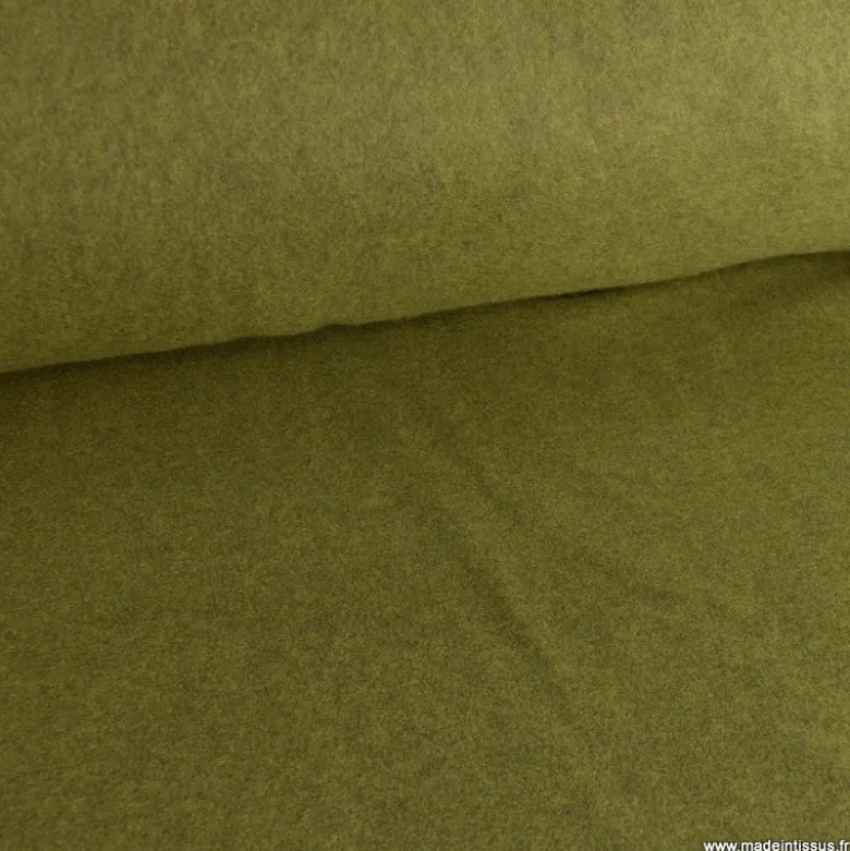 Tissu Polaire Made in France haut de gamme vert mousse - OEKO TEX