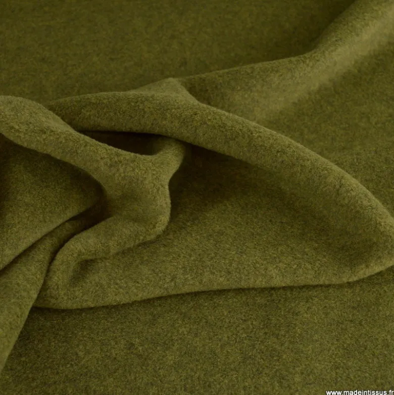 Tissu Polaire Made in France haut de gamme vert mousse - OEKO TEX