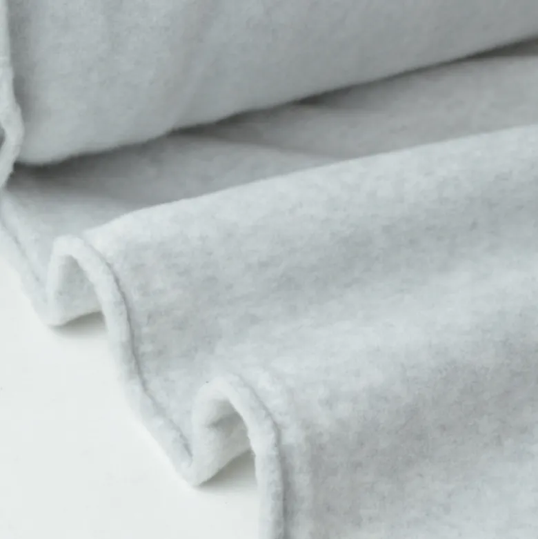 Tissu Polaire Made in France haut de gamme GRIS sel - OEKO TEX