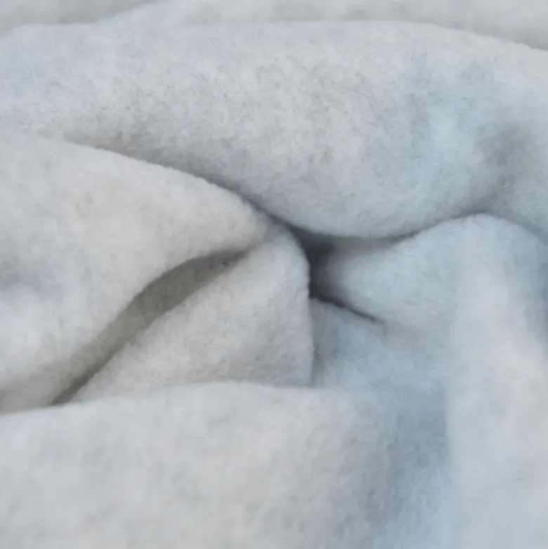 Tissu Polaire Made in France haut de gamme GRIS sel - OEKO TEX