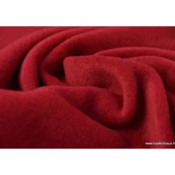 Tissu Polaire Made in France haut de gamme ROUGE HERMES - OEKO TEX