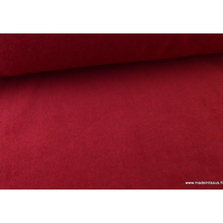 Tissu Polaire Made in France haut de gamme ROUGE HERMES - OEKO TEX