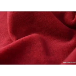 Tissu Polaire Made in France haut de gamme ROUGE HERMES - OEKO TEX