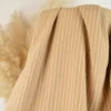 Tissu polycoton à rayures larges - Fond beige