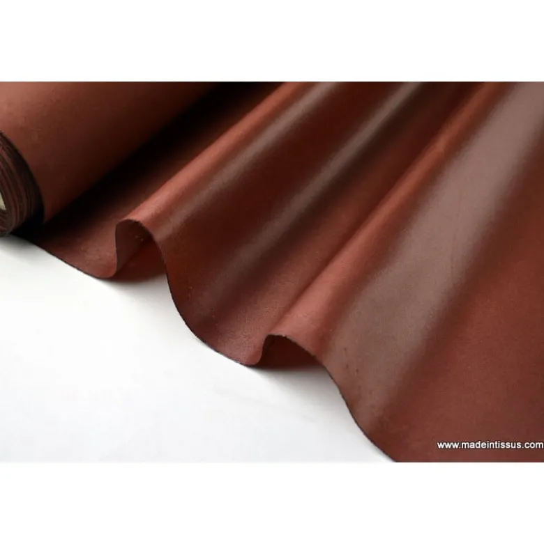 Tissu polyester marron cacao déperlant pour parapluie .